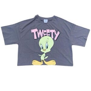 Looney Tunes Warner Bros Tweety 2022 Cropped Oversized T-Shirt Women's (M)